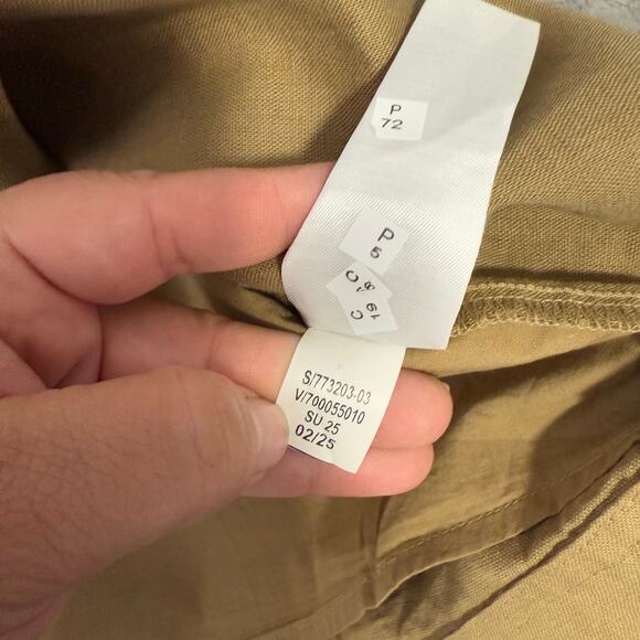 Banana Republic Linen-Blend Wrap Mini Shirtdress, Neutral Khaki, XL 773203 - Picture 3 of 5